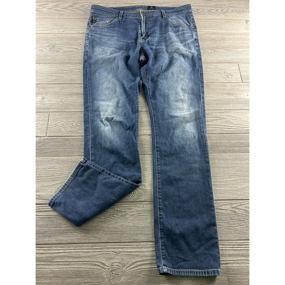Adriano Goldschmied Straight Jeans Mens Size 36x34 Blue Streetwear Comfort